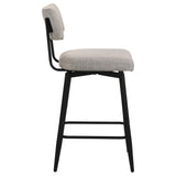 Levine Cream Fabric Upholstered Swivel Counter Chair Set of 2 — product image 8