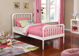 Jones White Pine Twin Bed frame front angle