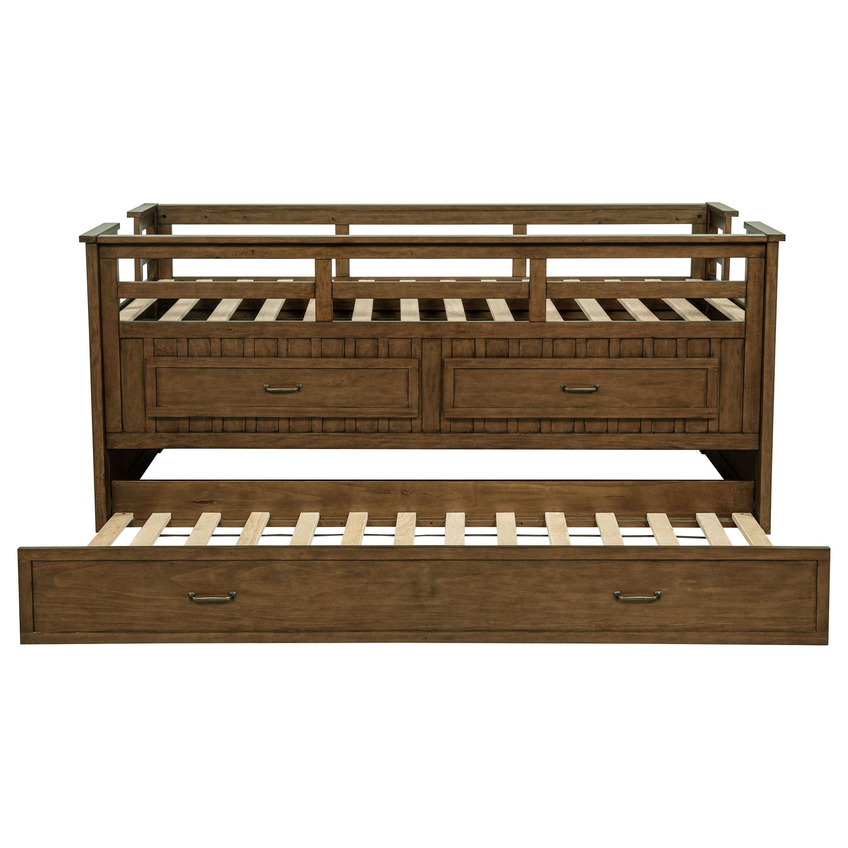 Close-up of wood finish and slat kit