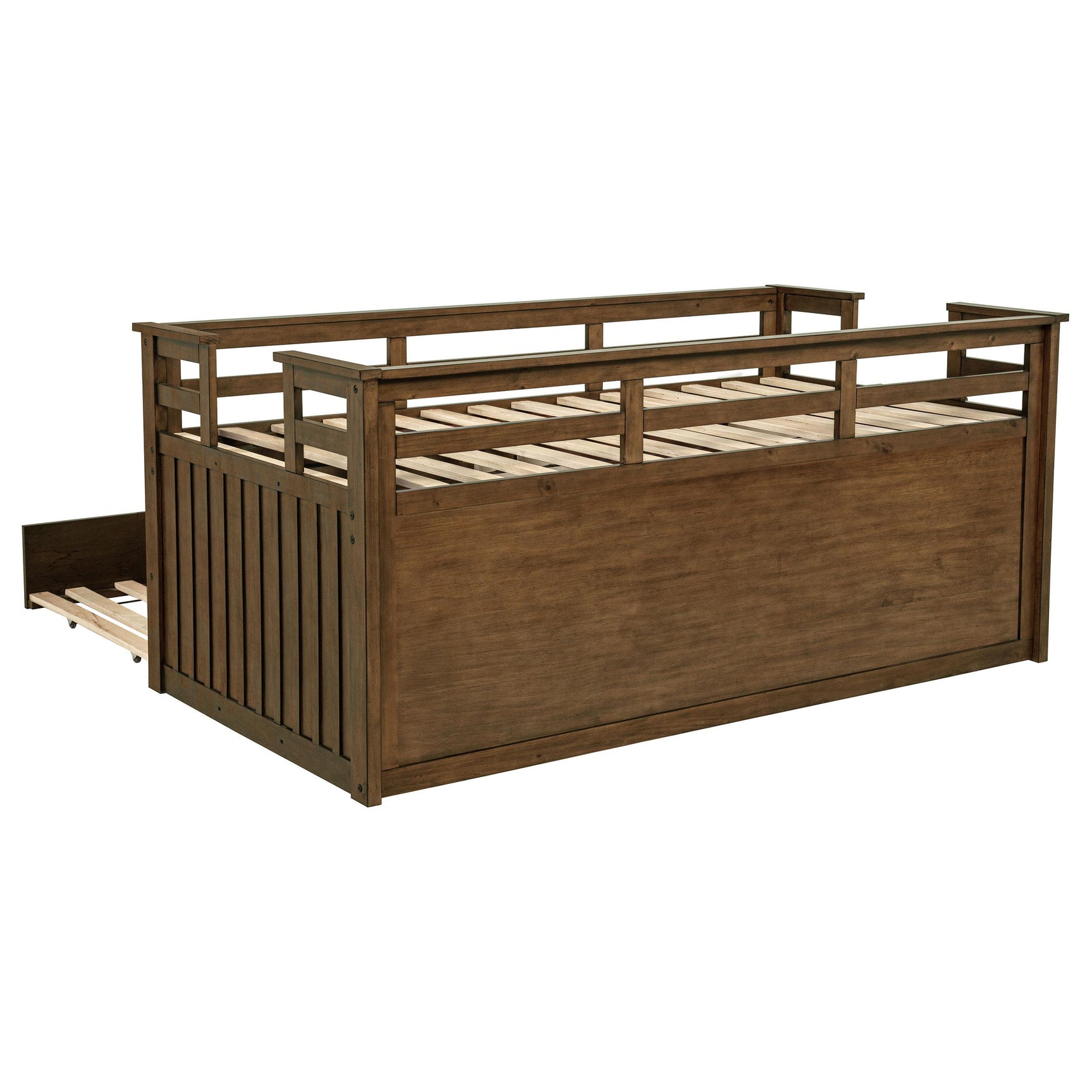 View of the headboard and safety rails