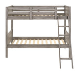 Ryder Twin Over Twin Bunk Bed Weathered Taupe guardrails