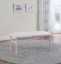 Massi Tufted Upholstered Bench powder pink front angle