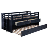 Side view showing safety guardrails on captain's bed