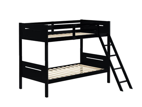 Close-up of built-in drawer on Littleton bunk bed