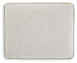 Cashton Snow Chenille Ottoman - Ella Furniture