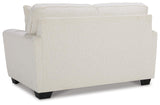 Cashton Snow Chenille Loveseat - Ella Furniture