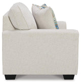 Cashton Snow Chenille Loveseat - Ella Furniture