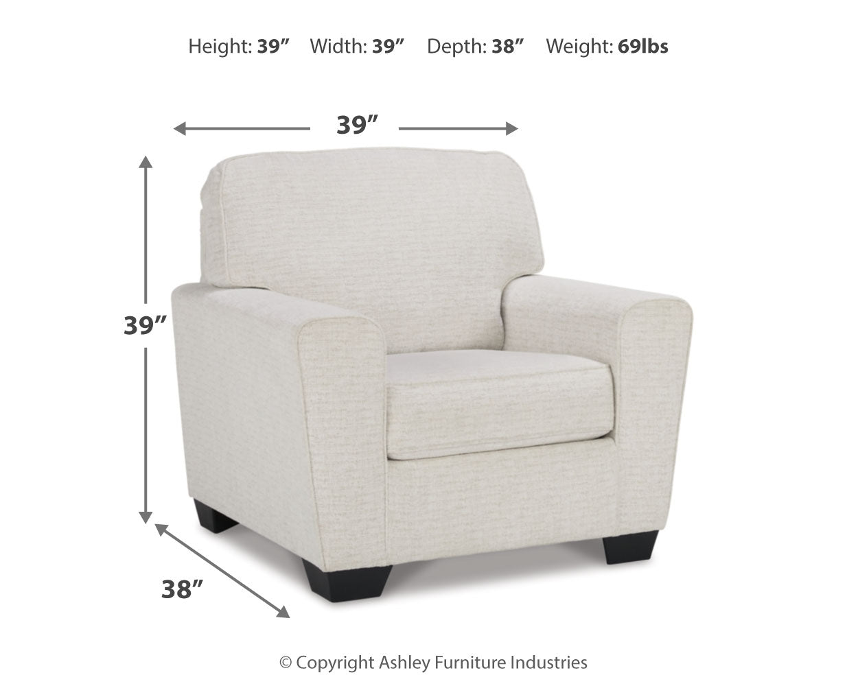 Cashton Snow Sofa, Loveseat, Chair and Ottoman