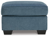 Cashton Blue Sofa, Loveseat, Chair and Ottoman