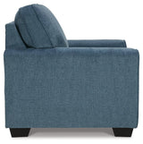 Cashton Blue Chenille Chair - Ella Furniture