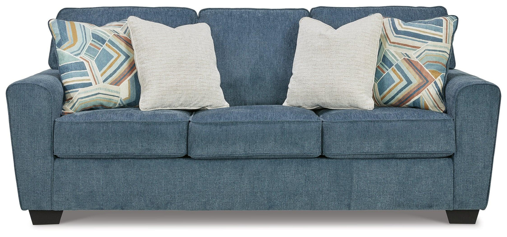 Cashton Blue Chenille Sofa - Ella Furniture