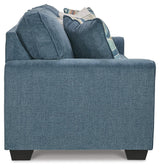 Cashton Blue Chenille Sofa - Ella Furniture