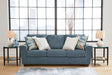 Cashton Blue Chenille Sofa - Ella Furniture
