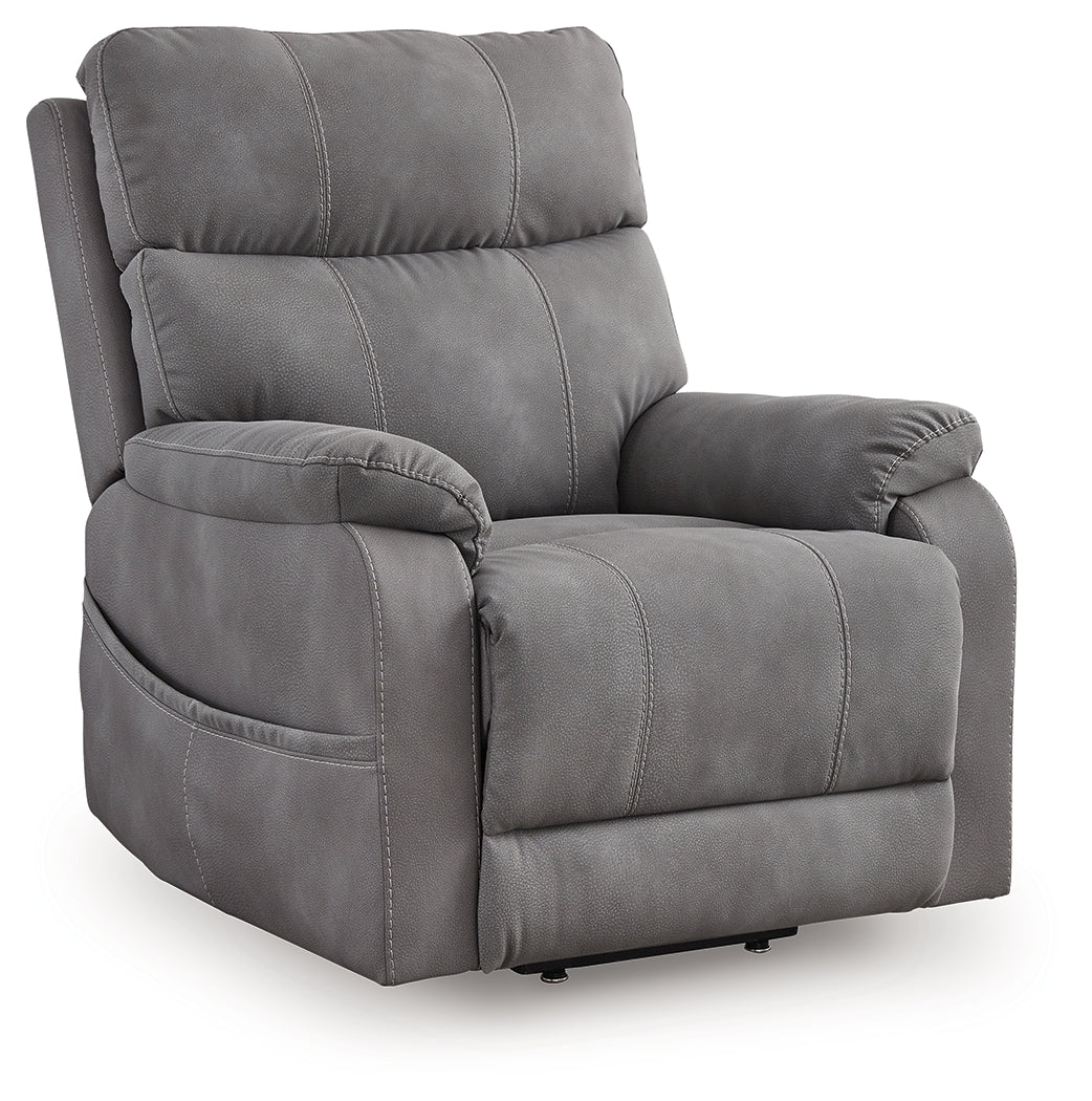 Next-Gen Durapella Slate Microfiber Power Lift Recliner main view