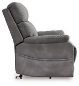 Next-Gen Durapella Slate Microfiber Power Lift Recliner side profile