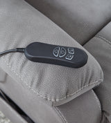 Next-Gen Durapella Slate Microfiber Power Lift Recliner remote control detail