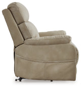 Next-Gen Durapella Sand Microfiber Power Lift Recliner side profile