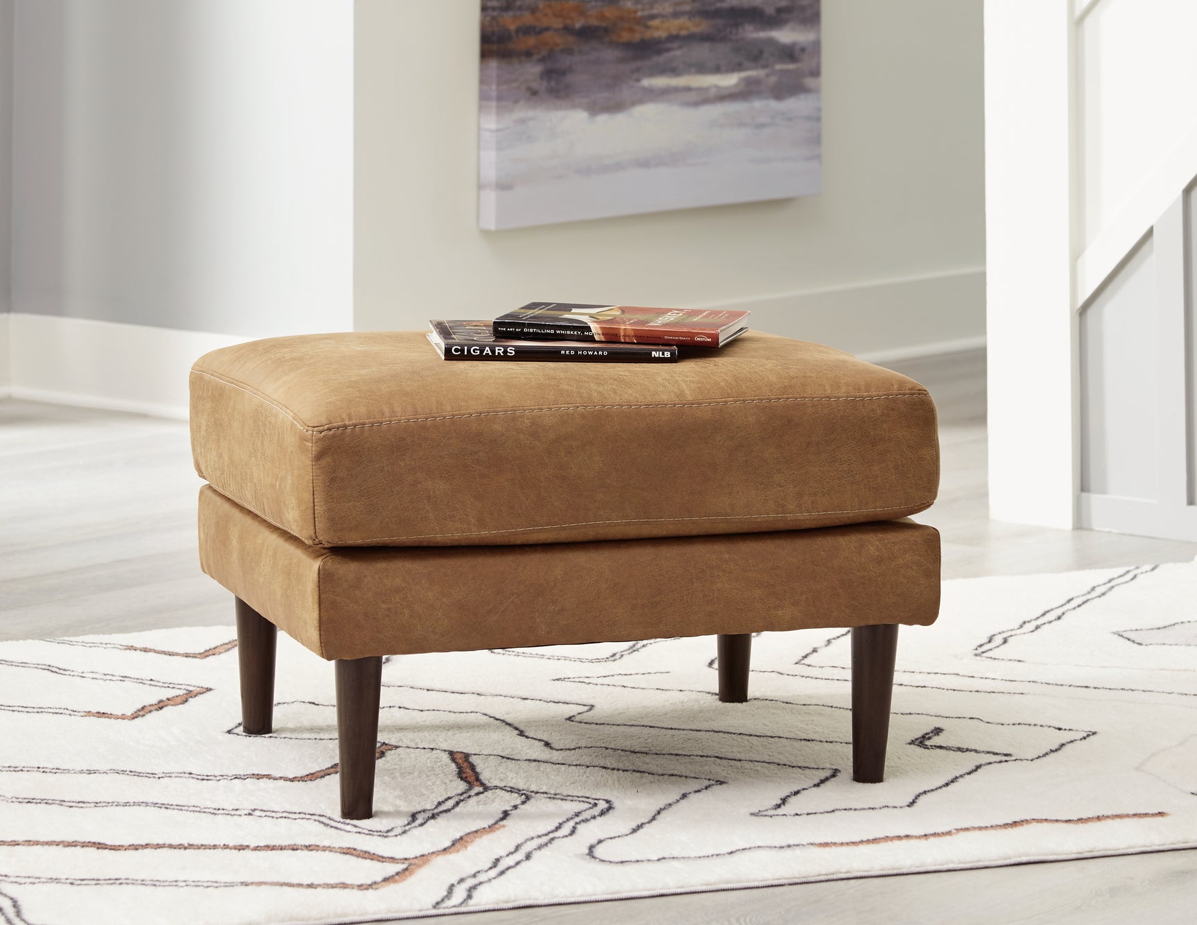 Telora Caramel Sofa, Loveseat, Chair and Ottoman 4-piece set front view