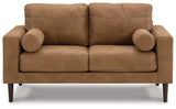 Telora Caramel Sofa, Loveseat, Chair and Ottoman 4-piece set front view