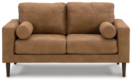 Telora Caramel Sofa, Loveseat, Chair and Ottoman 4-piece set front view