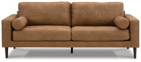 Detail of Telora Caramel Chair upholstery