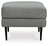 Close-up of chevron chenille upholstery on Hazela Ottoman