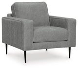 Hazela Charcoal Chenille Chair front view