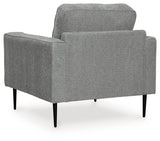 Hazela Charcoal Chenille Chair back view