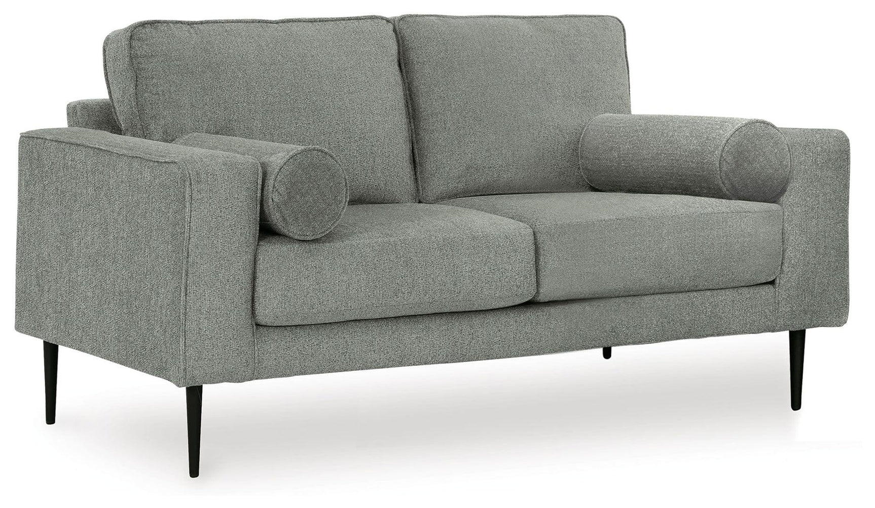 Hazela Charcoal Chenille Loveseat front view