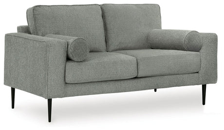 Hazela Charcoal Chenille Loveseat front view