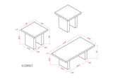 Vega 3-Piece Faux Marble Coffee Table Set view 6