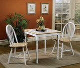 Cinder Windsor Side Chairs Natural Brown And White (Set Of 4) - Ella Furniture