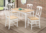 Cinder Windsor Side Chairs Natural Brown And White (Set Of 4) - Ella Furniture