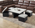 Marta Coffee Table with 4 Storage Ottomans from Decor Furniture