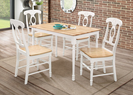 Wide room view of G4147 dining room set in home setting