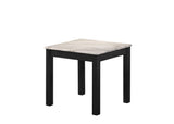 Top view showing marble surfaces on Thurner coffee and end tables