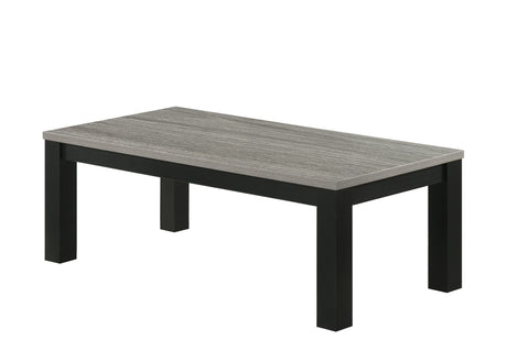 Theo Gray and Black Coffee Table Set top view