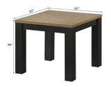 Close-up of table legs and wood grain