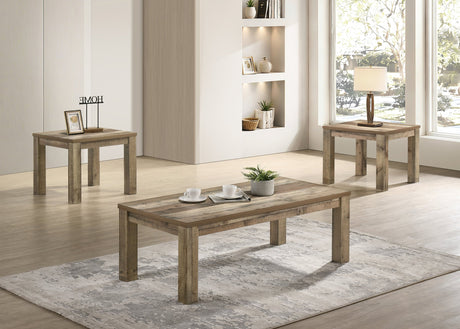Theo 3-Piece Reclaimed Wood Coffee Table Set from Decor Furniture
