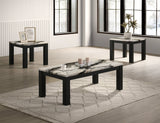 Ivy 3-Piece Faux Marble Brown Coffee Table Set from Decor Furniture