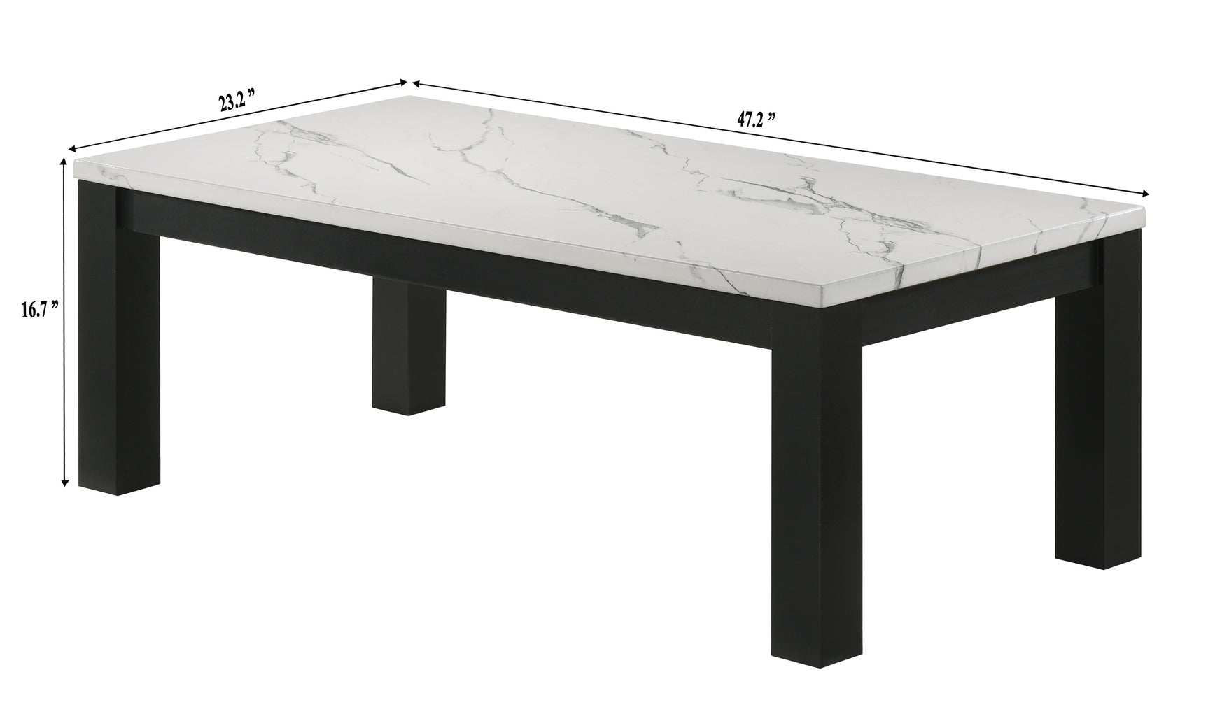 Ivy coffee table set arranged in living room setting