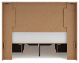 Lawroy Light Natural Queen Panel Storage Bed — back view