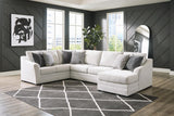 Koralynn Stone 3-Piece Sectional with Ottoman — product image 9
