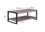 Mildred Gray Coffee Table side view