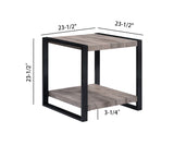 Mildred Gray End Table angled view