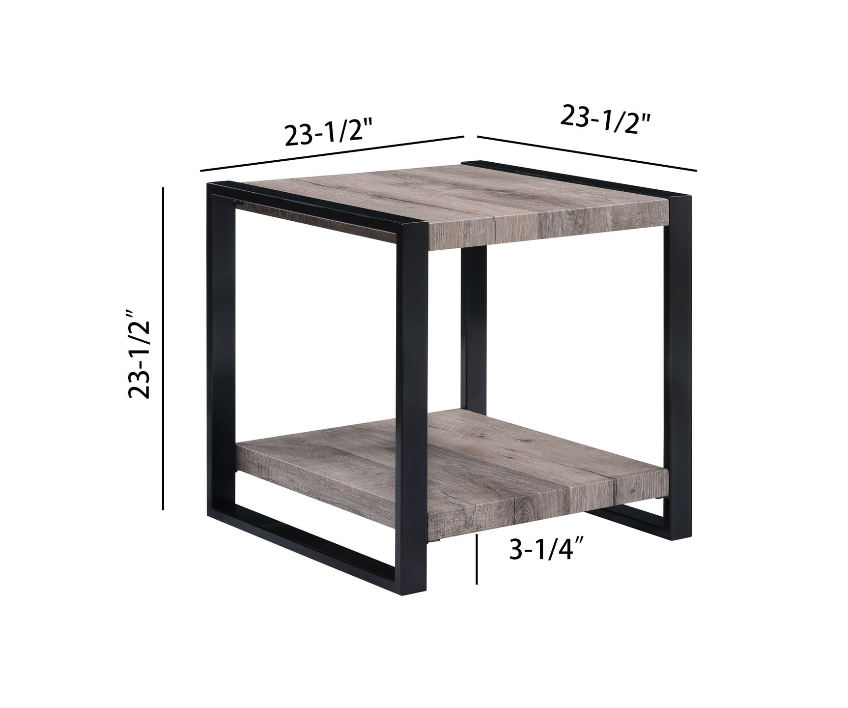 Mildred Gray End Table angled view