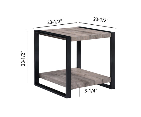 Mildred Gray End Table angled view