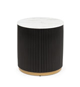 Round black end table 22 inch diameter