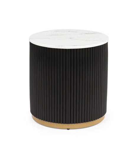 Round black end table 22 inch diameter