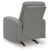 back view of Gauntlet Sterling Chenille Recliner chair reclined